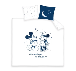 Housse de couette Mickey and Minnie Stars 220 x 240 cm 100% Coton 57 fils