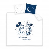 Housse de couette Mickey and Minnie Stars 220 x 240 cm 100% Coton 57 fils