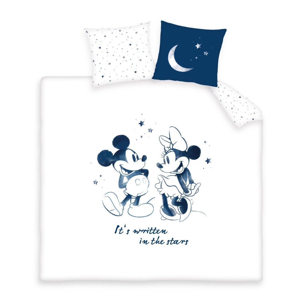 Housse de couette Mickey and Minnie Stars 220x240 cm 100% Coton 57 fils