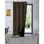 rideau galena suspendu couleur chocolat