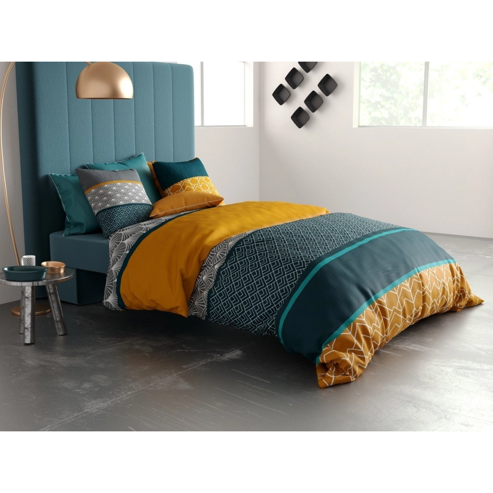 Housse de couette LUPIN 220x240 cm 100% Coton 57 fils