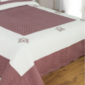 zoom couvre-lit peaceland aubergine