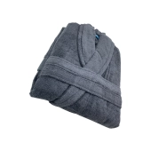 Peignoir de bain à col châle 70% coton et 30% bambou 450 g/m² - Doux et ultra-absorbant – hypoallergénique – Coupe mixte