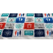 Housse de couette 220x240 Océan Bleu 100% Coton 57 fils/cm²