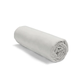 Drap housse gris souris 200x200 cm 100 % coton 57 fils - Fabrication française, bonnet 30 cm, toucher doux et qualité supérieure