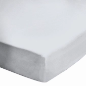 Drap housse 200X200 Blanc 100% coton - Fabrication française