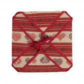Lot de 6 galettes de chaise Cœur Rouge