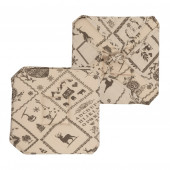 Lot de 6 galettes de chaise Montagne Beige