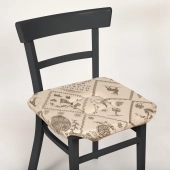 Lot de 6 Galettes de Chaise Montagne Marron 38x38 cm – Style Chalet Rustique – Confortables et Épaisses, Fixation Lanières