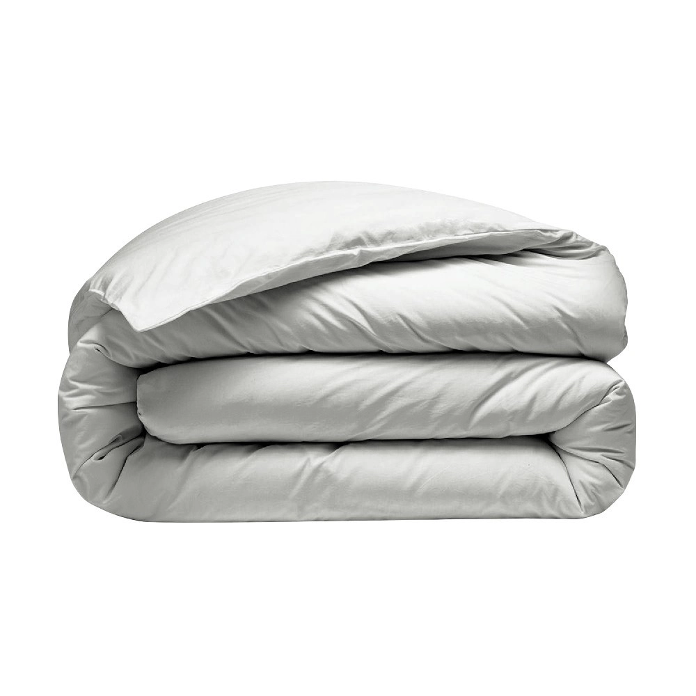 Housse de couette 280x240 + 2 taies 65x65 cm – 100% Percale – Tissage serré 80 fils - Finition rabat – Traitement Easy Care