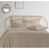Housse de couette 280x240 + 2 taies 65x65 cm – 100% Percale – Tissage serré 80 fils - Finition rabat – Traitement Easy Care
