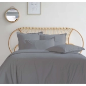 Housse de couette 280x240 + 2 taies 65x65 cm – 100% Percale – Tissage serré 80 fils - Finition rabat – Traitement Easy Care
