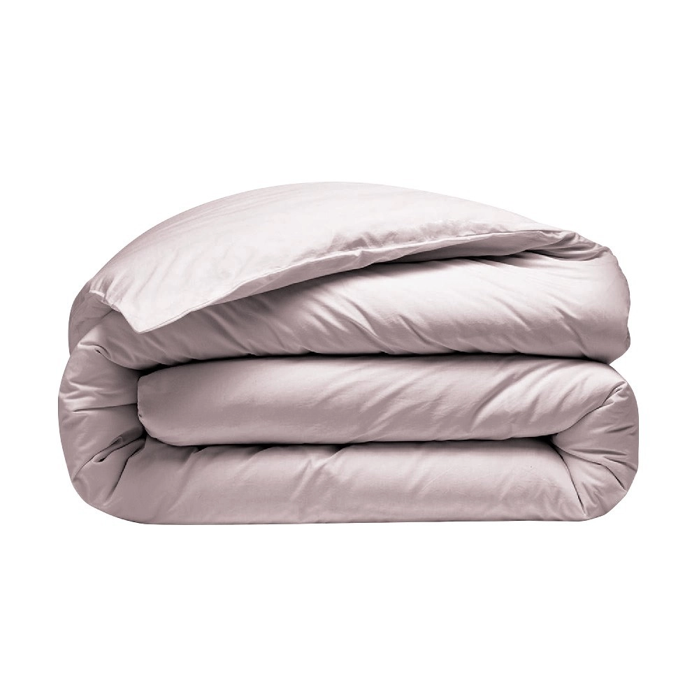 Housse de couette 280x240 + 2 taies 65x65 cm – 100% Percale – Tissage serré 80 fils - Finition rabat – Traitement Easy Care