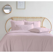 Housses de couettes 280X240 + 2 taies percale 80 Fils rose