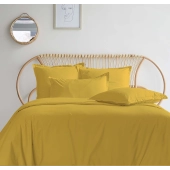 Housse de couette 280x240 + 2 taies 65x65 cm – 100% Percale – Tissage serré 80 fils - Finition rabat – Traitement Easy Care