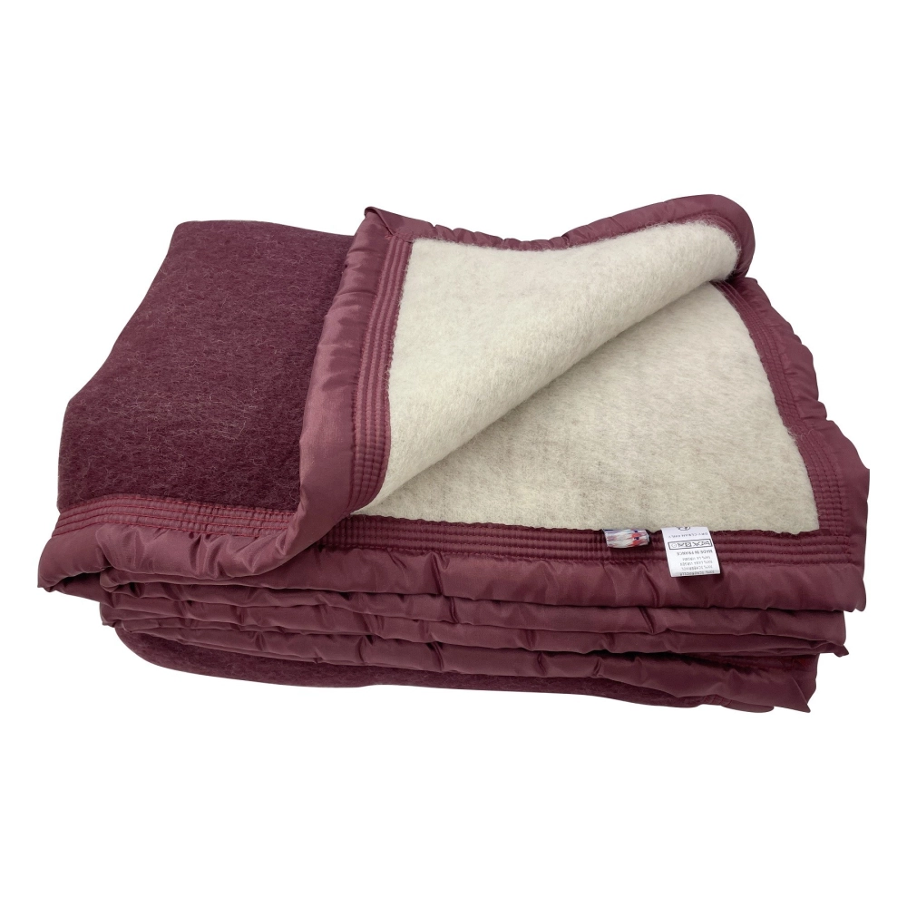 Couverture 100% Pure Laine Naturelle – Chaude, Douce et Respirante - Idéale pour l’Hiver, Fabrication Française