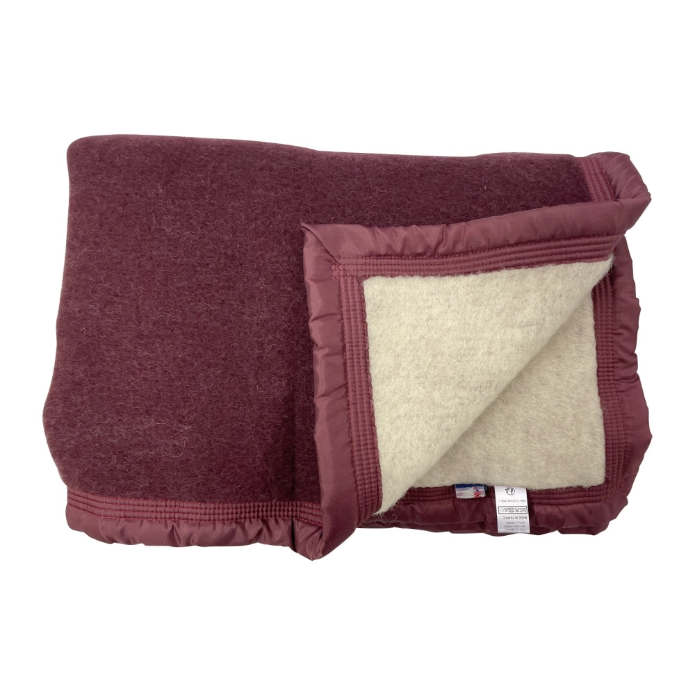 Couverture 100% Pure Laine Naturelle – Chaude, Douce et Respirante - Idéale pour l’Hiver, Fabrication Française