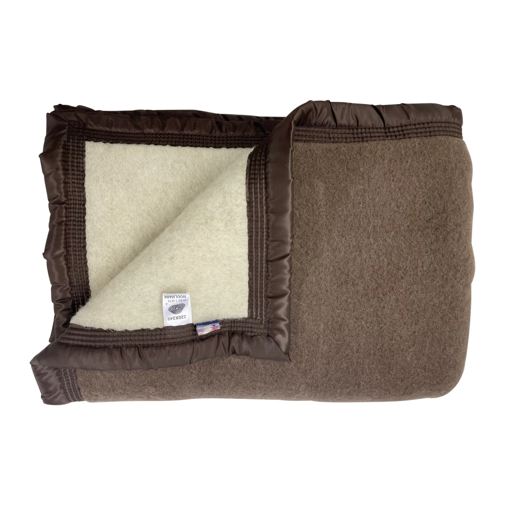 Couverture 100% Pure Laine Naturelle – Chaude, Douce et Respirante - Idéale pour l’Hiver, Fabrication Française