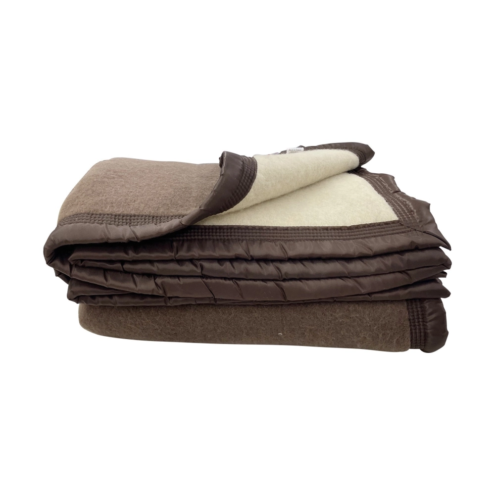 Couverture 100% Pure Laine Naturelle – Chaude, Douce et Respirante - Idéale pour l’Hiver, Fabrication Française