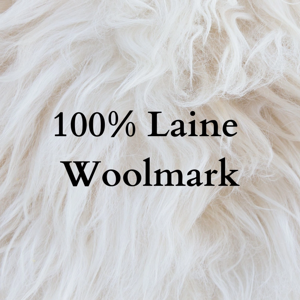 Couverture 100% Pure Laine Naturelle – Chaude, Douce et Respirante - Idéale pour l’Hiver, Fabrication Française