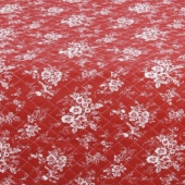 Zoom sur motif boutis Fleur Rouge  C-1-63