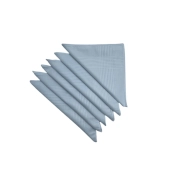 Lot de 6 mouchoirs blancs en coton 40x40 cm - Bordures élégantes, doux et résistants, idéal au quotidien