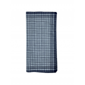 Lot de 6 Mouchoirs de Travail grands carreaux Bleu et Blanc 100% coton 40x40cm