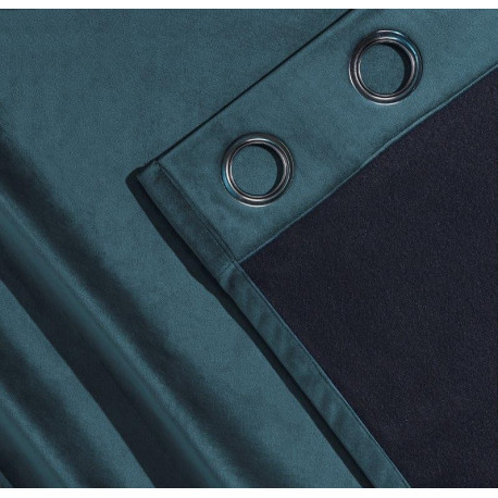 rideau galena bleu avec envers polaire