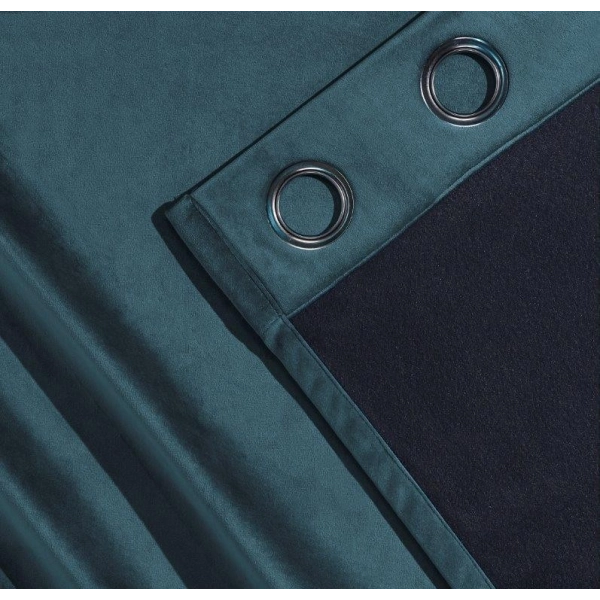 rideau galena bleu avec envers polaire