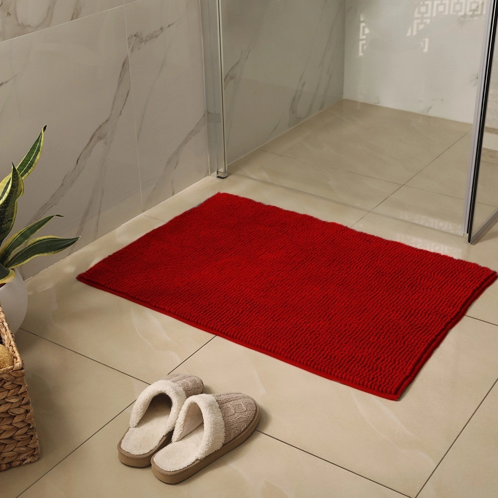 Tapis de bain Chenille Antidérapant Rectangulaire 50x80 cm