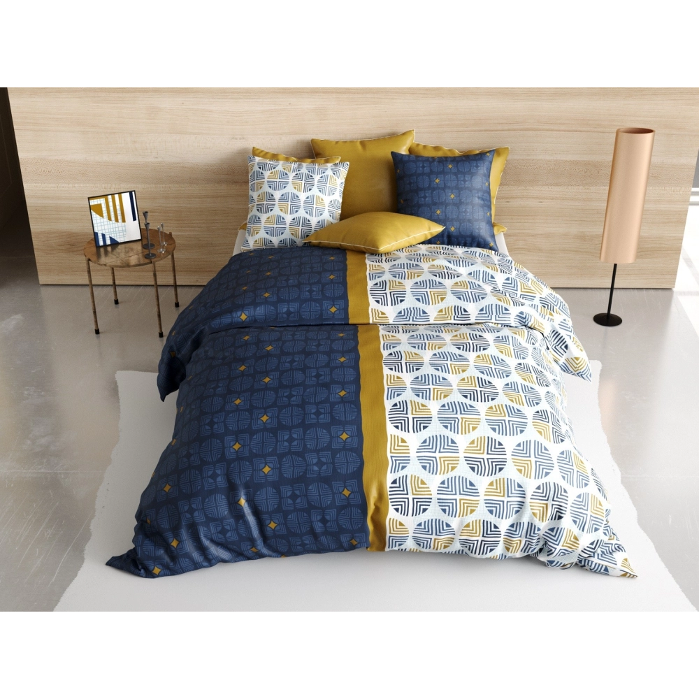 Housse de Couette 100% coton 240x260 cm + 2 taies 63x63 cm Sirius