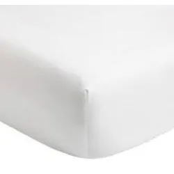 Drap housse blanc pour un double zoom coin du lit