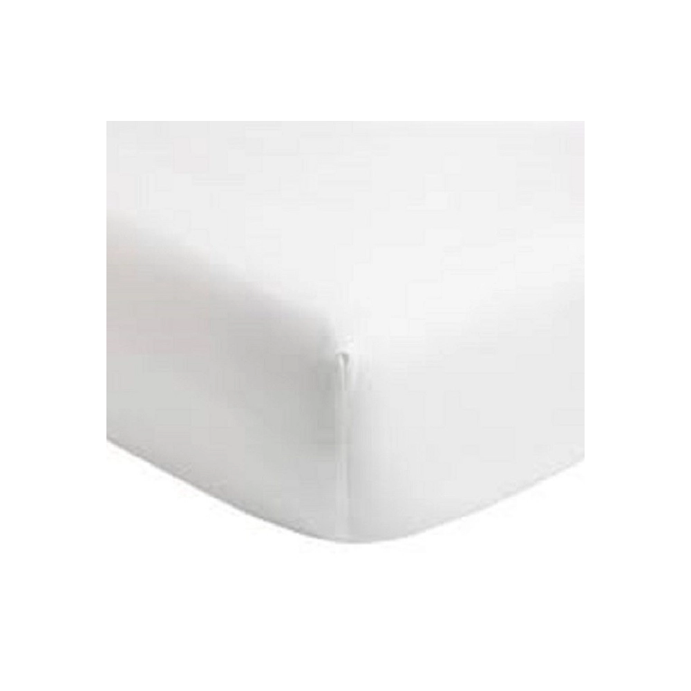 Drap Housse blanc 100% Coton pour lit double 140 ou 160 - Gamme Hôtel Airbnb