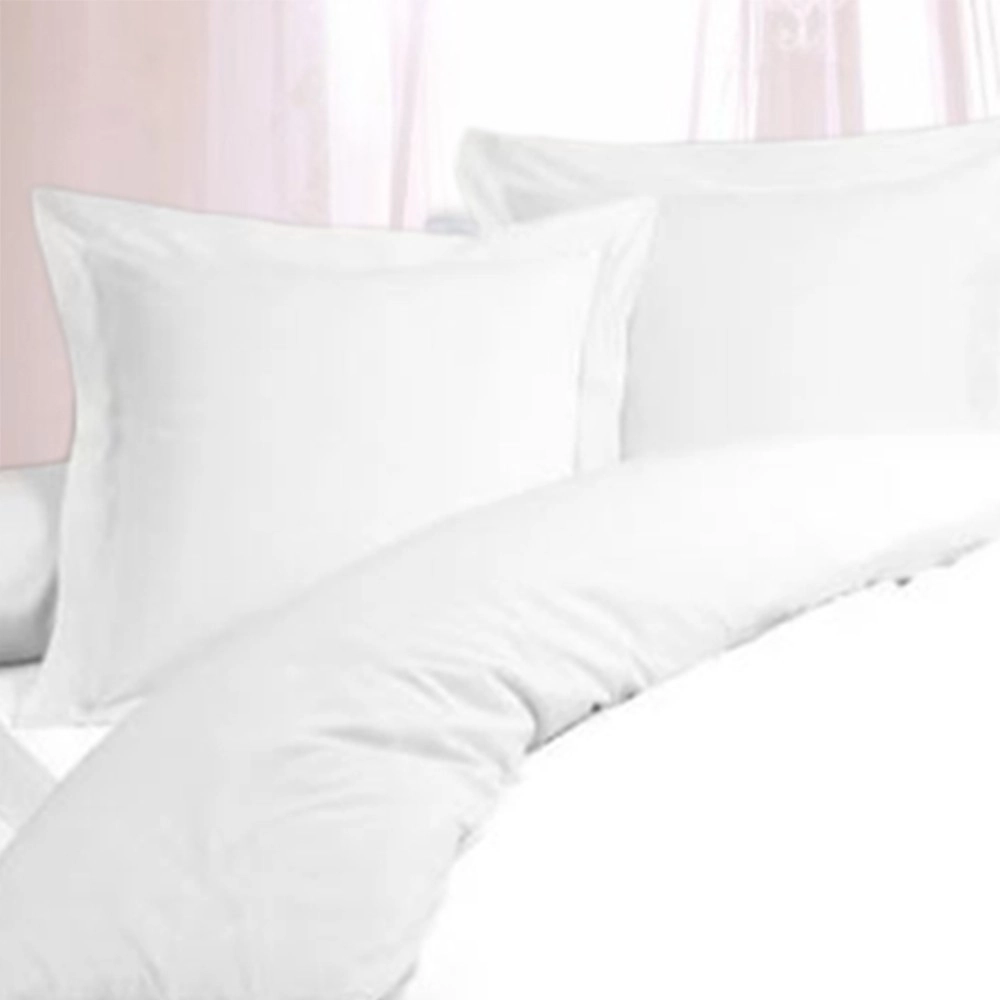 Lot 2 taies d'oreillers blanches 65x65 cm Airbnb & Hotels - Facile à  repasser - coton