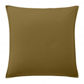 Taie d'oreiller coton percale lavé camel