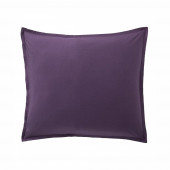 Taie d'oreiller coton percale lavé violet