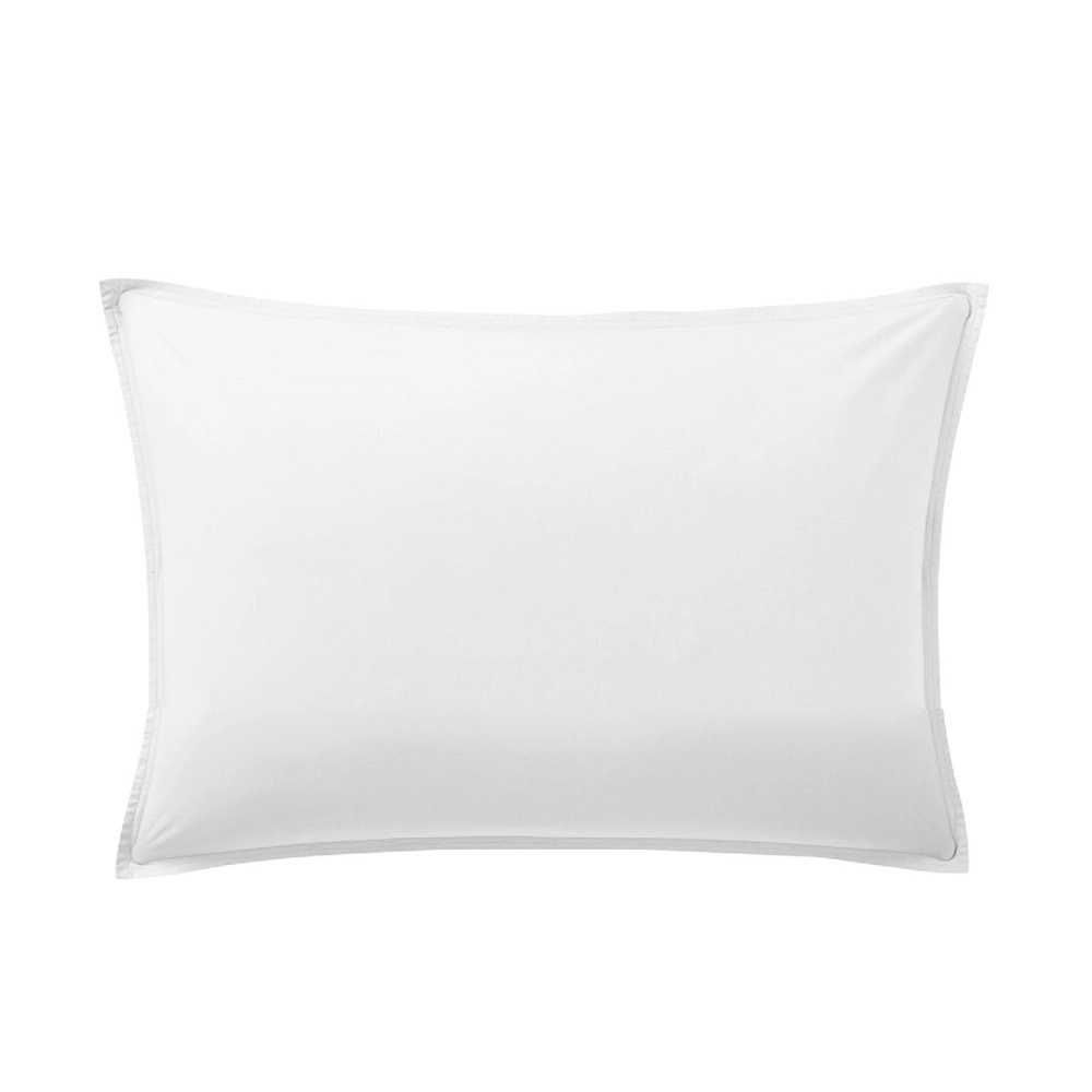 Lot 2 taies d'oreillers blanches 50x70cm Airbnb & Hotels - Facile à  repasser - coton