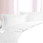 Lot 2 taies d'oreillers blanches 50x70cm Airbnb & Hotels - Facile à  repasser - coton