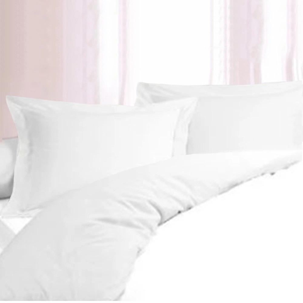 Lot 2 taies d'oreillers blanches 50x70cm Airbnb & Hotels - Facile à  repasser - coton