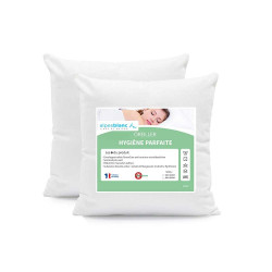 Lot de 2 oreillers anti Acariens 60x60cm