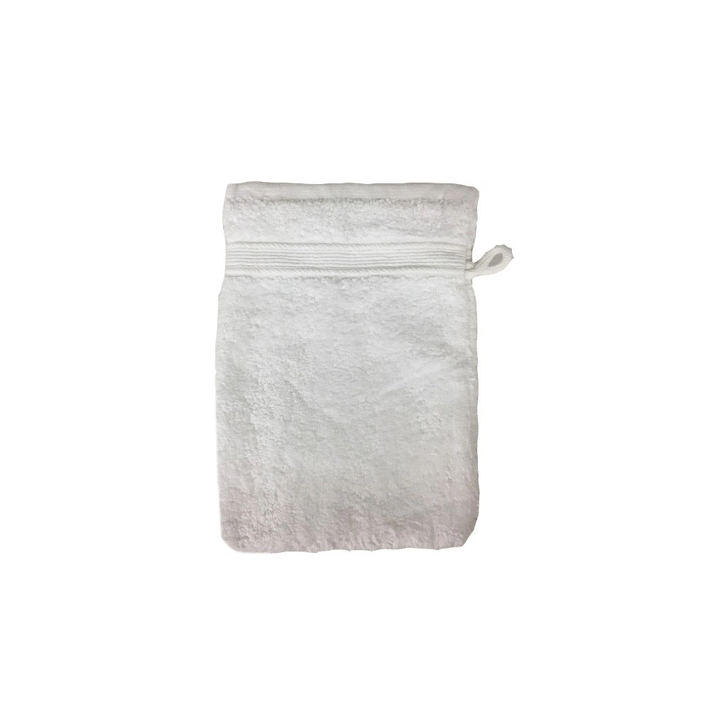 Lot de 4 Gants de Toilette - 20x15 - Blanc