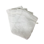 Lot de 10 gants de toilette 100 % coton éponge 600g/m² 20x15 cm - Absorbants, nettoient en douceur, pour un usage quotidien
