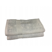 Lot de 5 Grandes Serviettes Eponge 600 g/m²  100 % coton - Grise