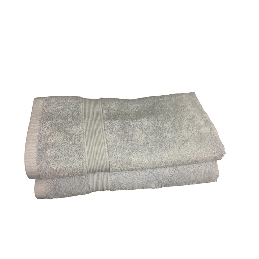 Lot de 5 serviettes gris perle, éponge 100 % coton 600 g/m² - Douceur et absorption, 3 tailles adaptées à chaque besoin