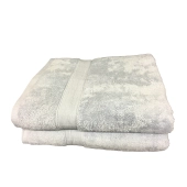 Lot de 5 serviettes gris perle, éponge 100 % coton 600 g/m² - Douceur et absorption, 3 tailles adaptées à chaque besoin