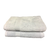 Lot de 5 serviettes gris perle, éponge 100 % coton 600 g/m² - Douceur et absorption, 3 tailles adaptées à chaque besoin