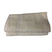Lot de 5 serviettes éponges unies taupes, 100 % coton 600 g/m² - 3 dimensions pour tous usages, douceur et absorption