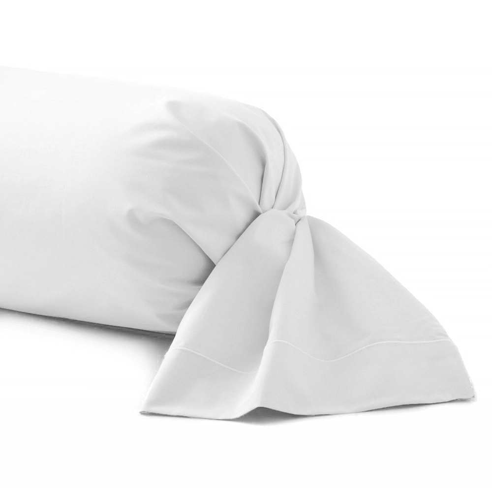 Taie de Traversin 43x185 cm – 100% Coton 57 fils/ cm² Doux et Résistant – Fabrication Française, Confort, Hygiène
