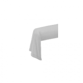 finition taie de traversin blanche retombée de tissus