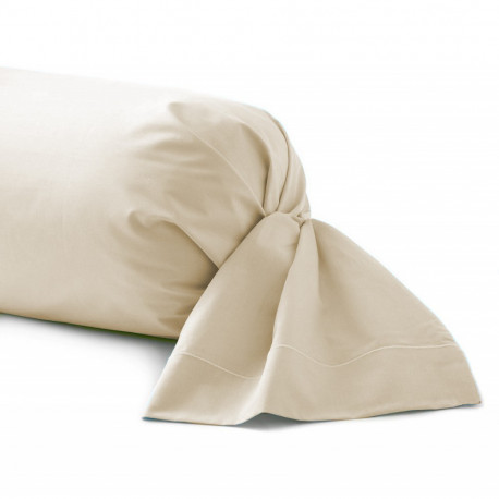Taie de traversin 43x185 cm fabrication française 100% coton champagne